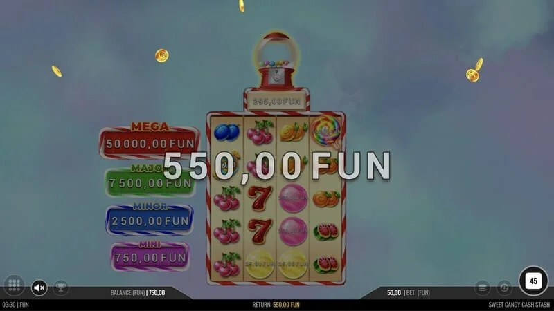 Sweet Candy Cash Stash - osnovna igra sa dobitkom po liniji